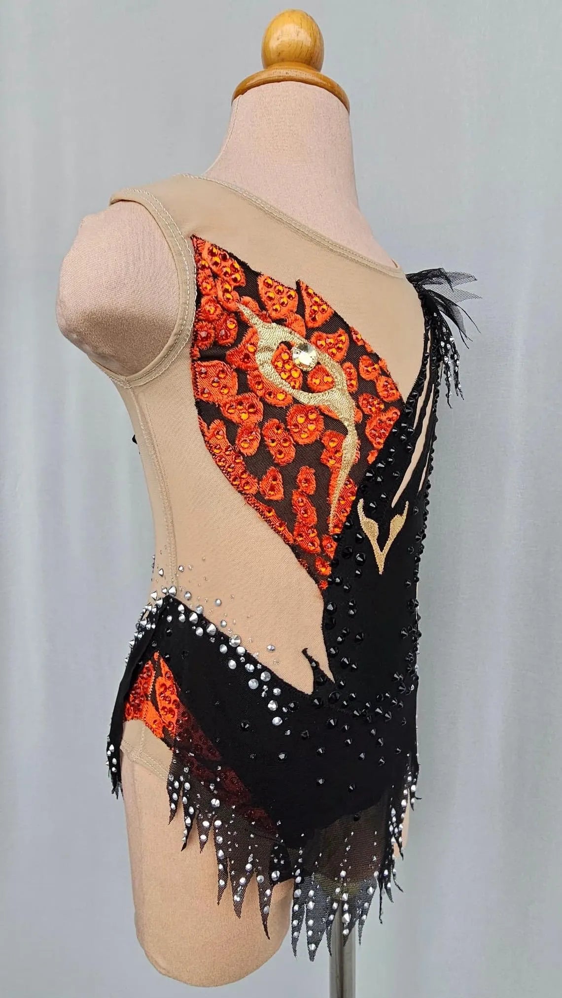 Orange Black Tiger Eye Leotard (H 96.5cm)