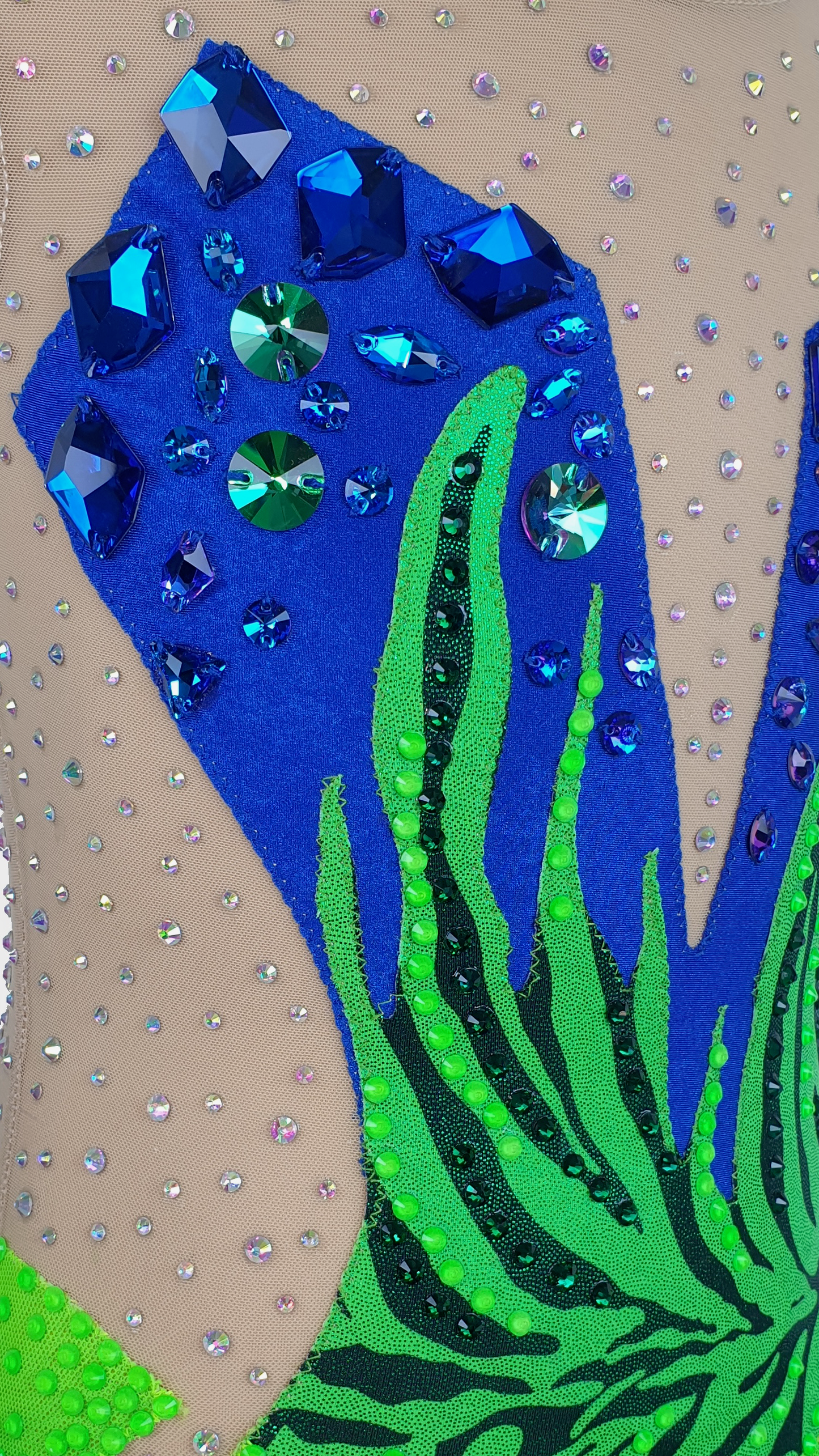 BRAND NEW UNWORN! MYR600 rental price Neon Green & Blue Leotard (MYR2,500 at Checkout Includes Security Deposit)