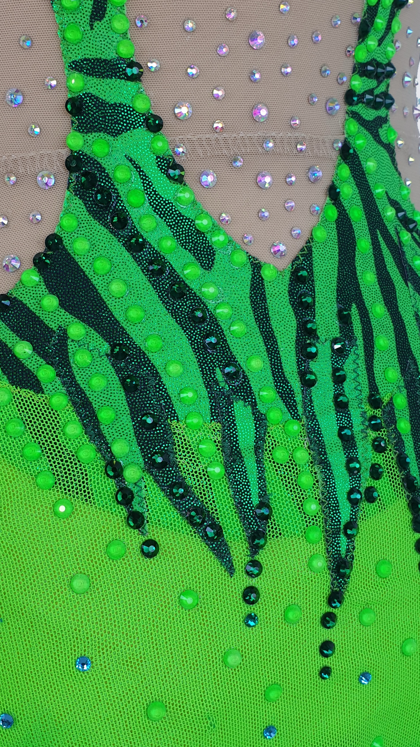 BRAND NEW UNWORN! MYR600 rental price Neon Green & Blue Leotard (MYR2,500 at Checkout Includes Security Deposit)