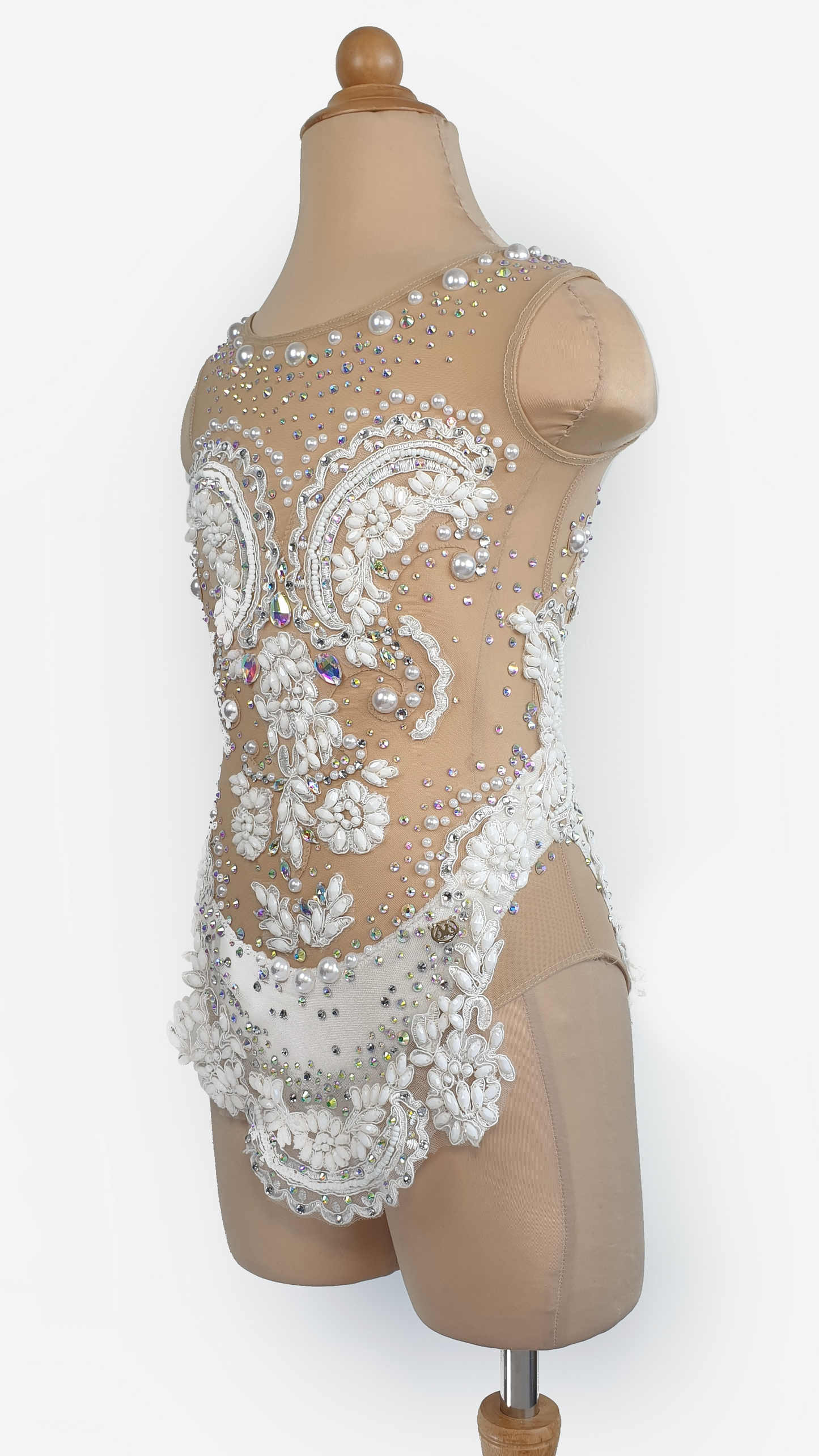 BRAND NEW UNWORN! MYR600 rental price White Lace Leotard (MYR2,500 at Checkout Includes Security Deposit)