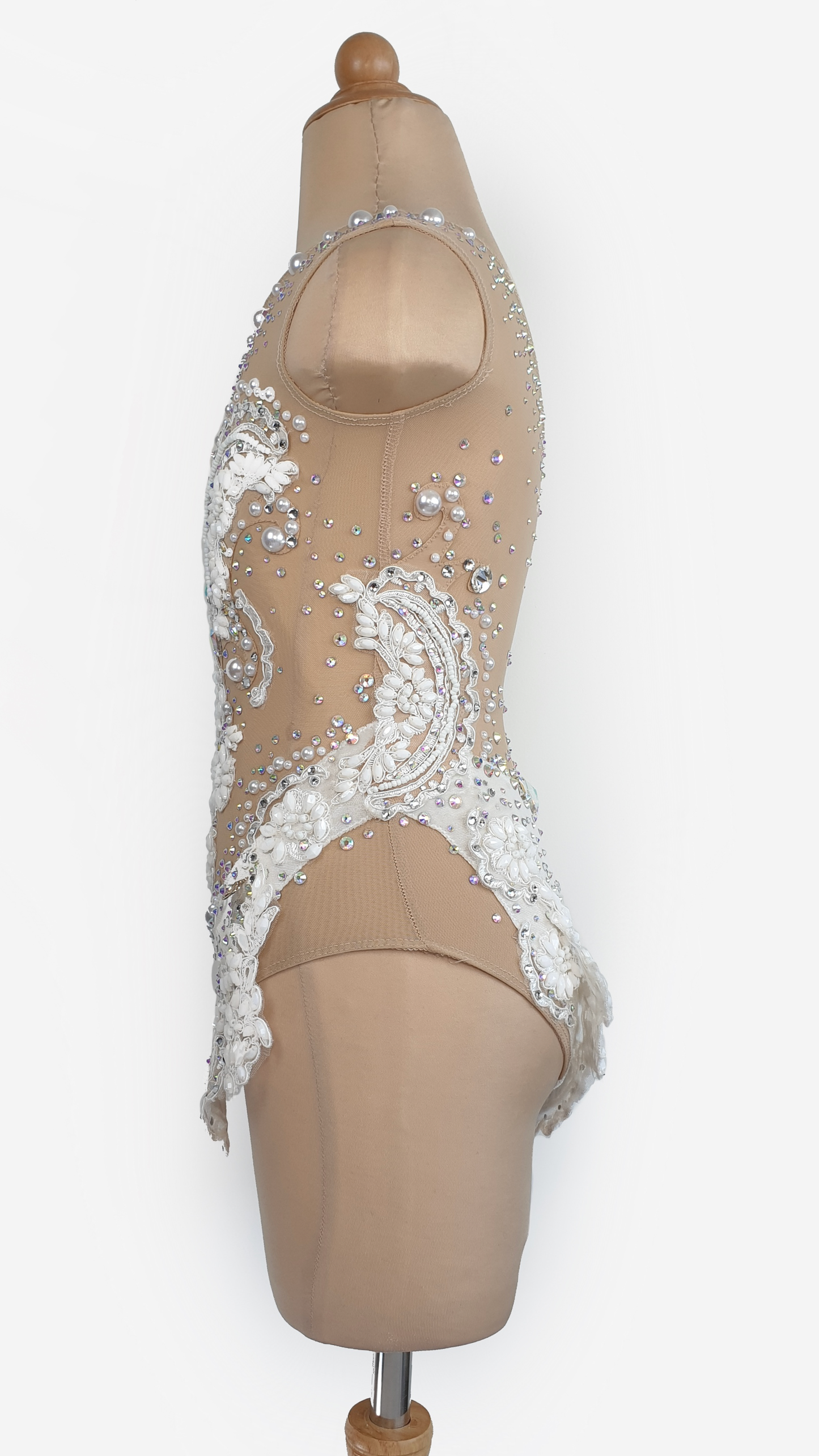 BRAND NEW UNWORN! MYR600 rental price White Lace Leotard (MYR2,500 at Checkout Includes Security Deposit)
