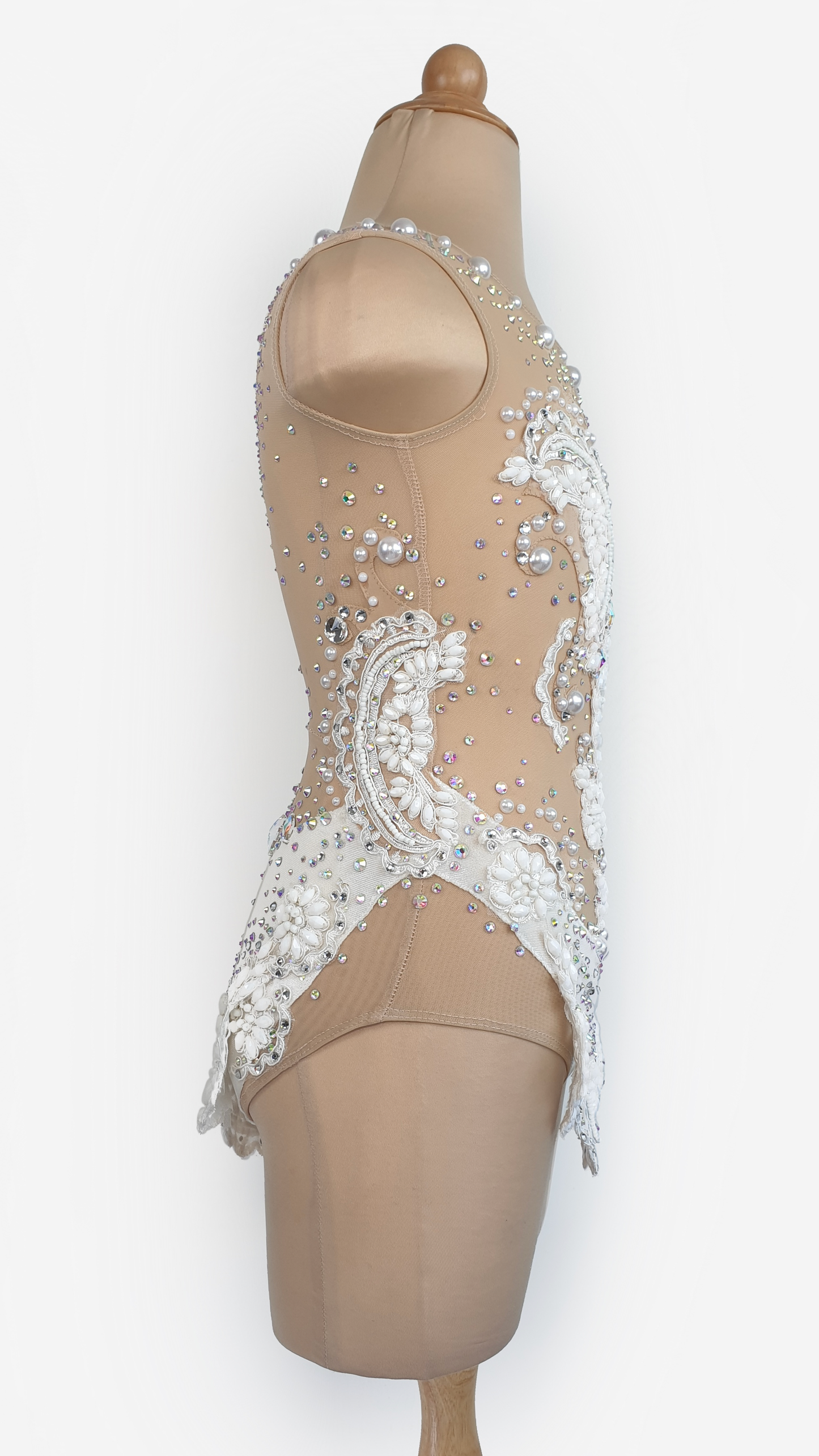 BRAND NEW UNWORN! MYR600 rental price White Lace Leotard (MYR2,500 at Checkout Includes Security Deposit)