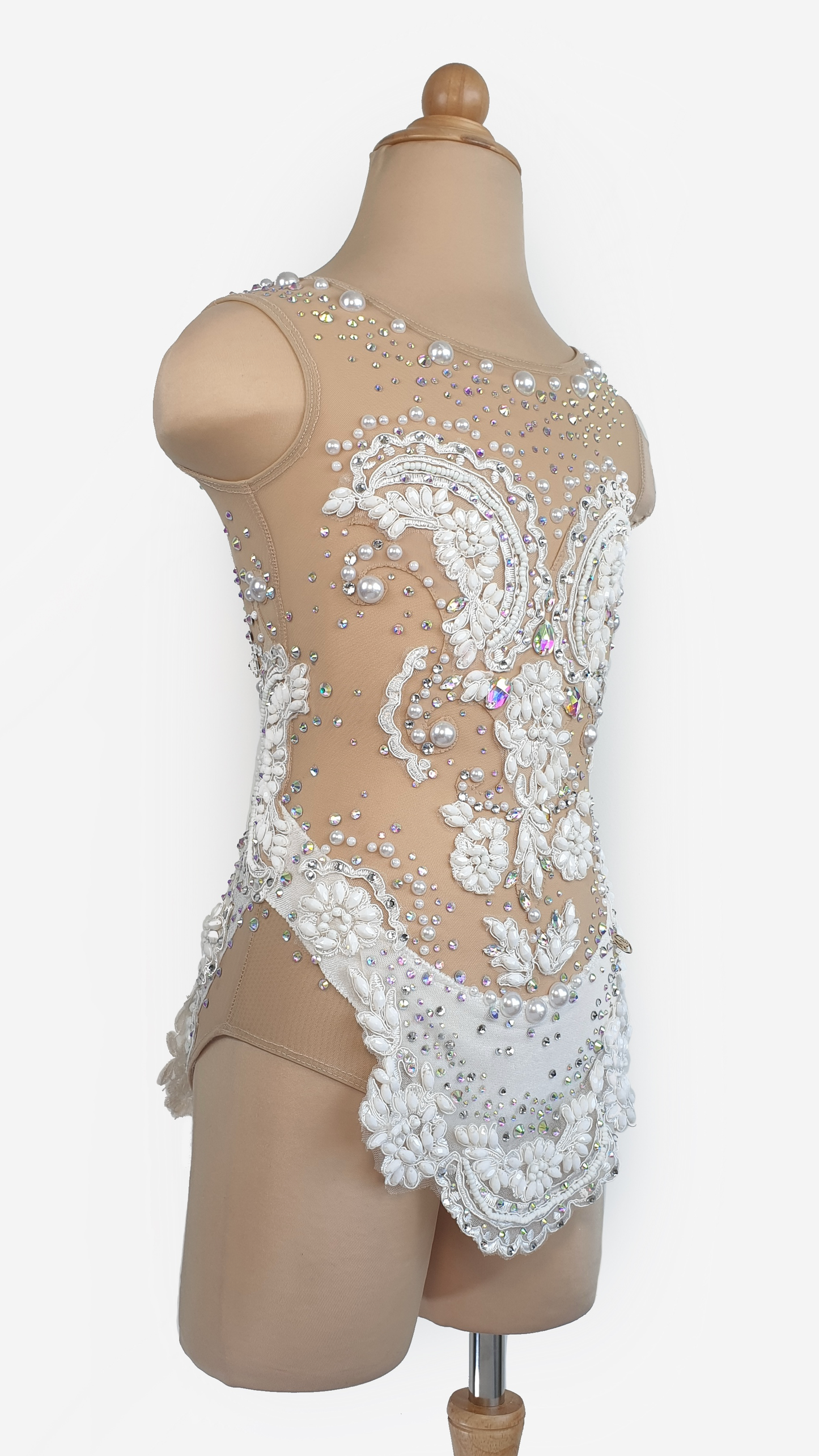 BRAND NEW UNWORN! MYR600 rental price White Lace Leotard (MYR2,500 at Checkout Includes Security Deposit)