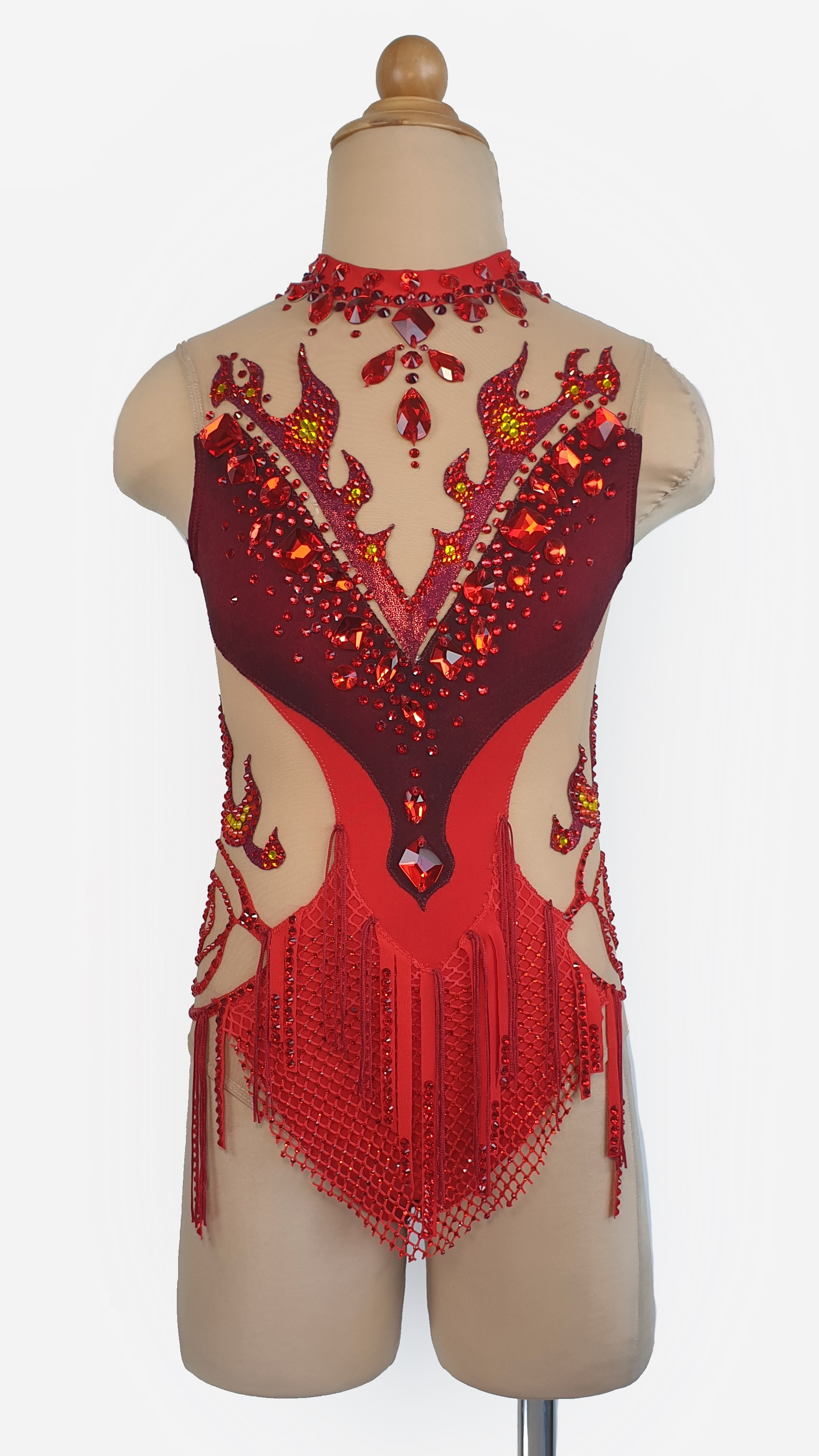BRAND NEW UNWORN! MYR600 rental price Red Flame Leotard (MYR2,500 at Checkout Includes Security Deposit)