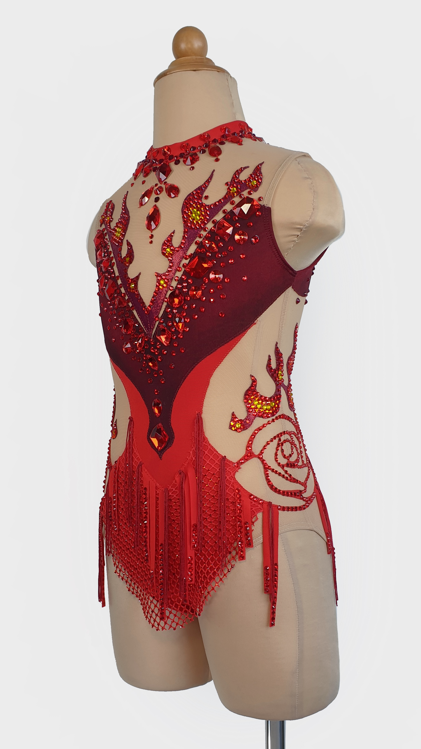 BRAND NEW UNWORN! MYR600 rental price Red Flame Leotard (MYR2,500 at Checkout Includes Security Deposit)