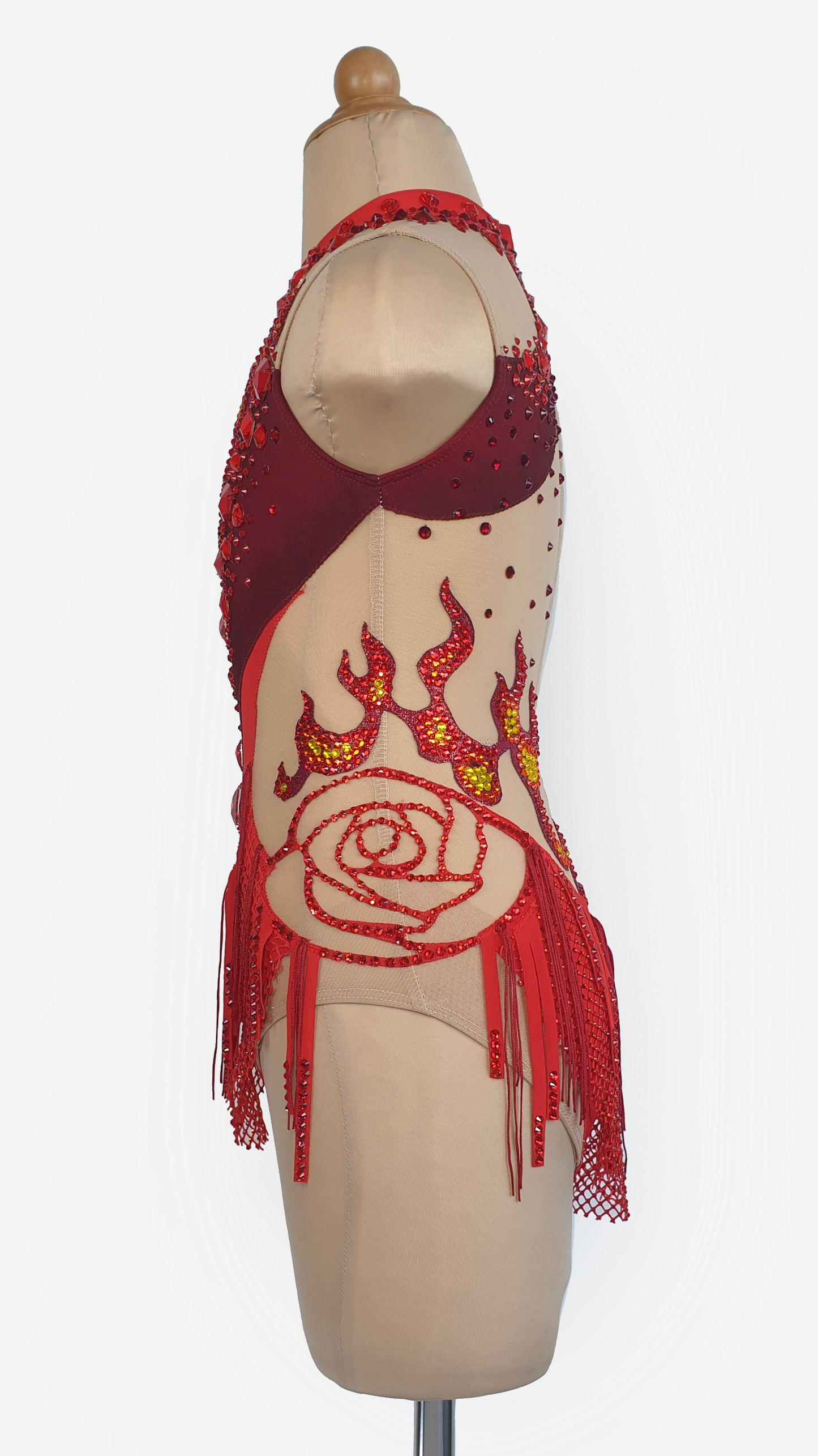 BRAND NEW UNWORN! MYR600 rental price Red Flame Leotard (MYR2,500 at Checkout Includes Security Deposit)