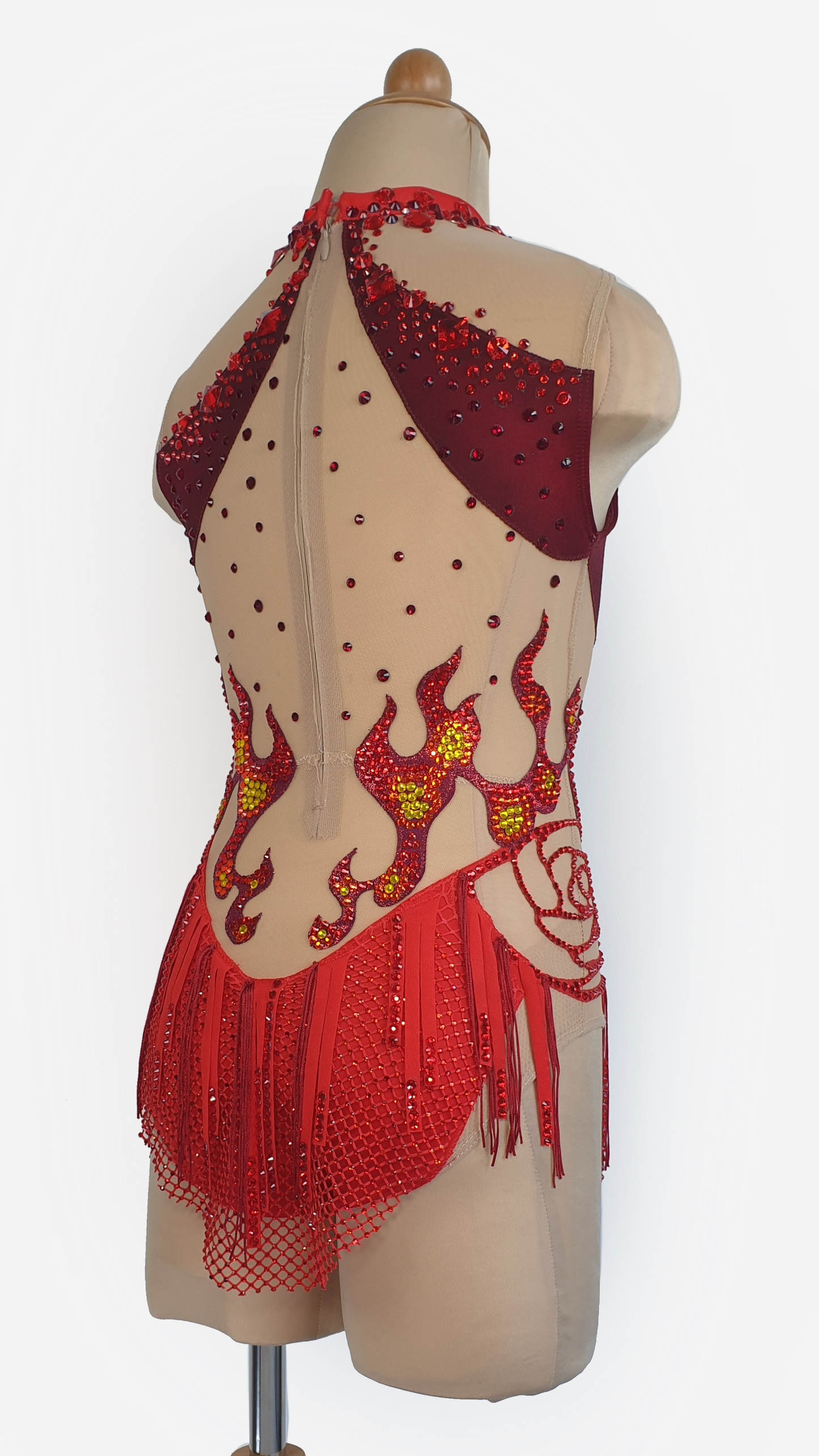 BRAND NEW UNWORN! MYR600 rental price Red Flame Leotard (MYR2,500 at Checkout Includes Security Deposit)