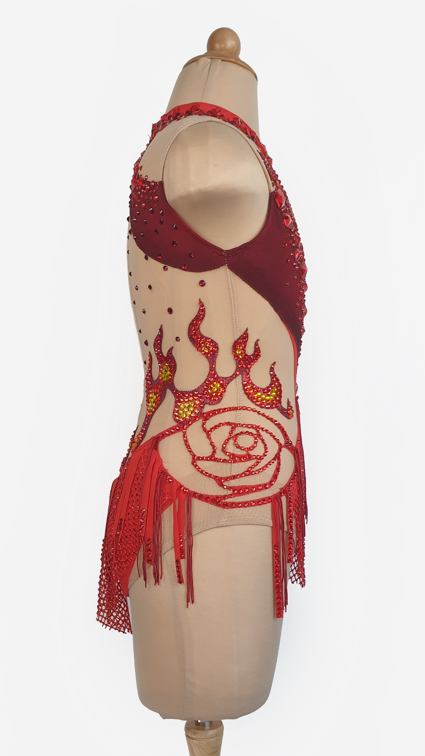 BRAND NEW UNWORN! MYR600 rental price Red Flame Leotard (MYR2,500 at Checkout Includes Security Deposit)