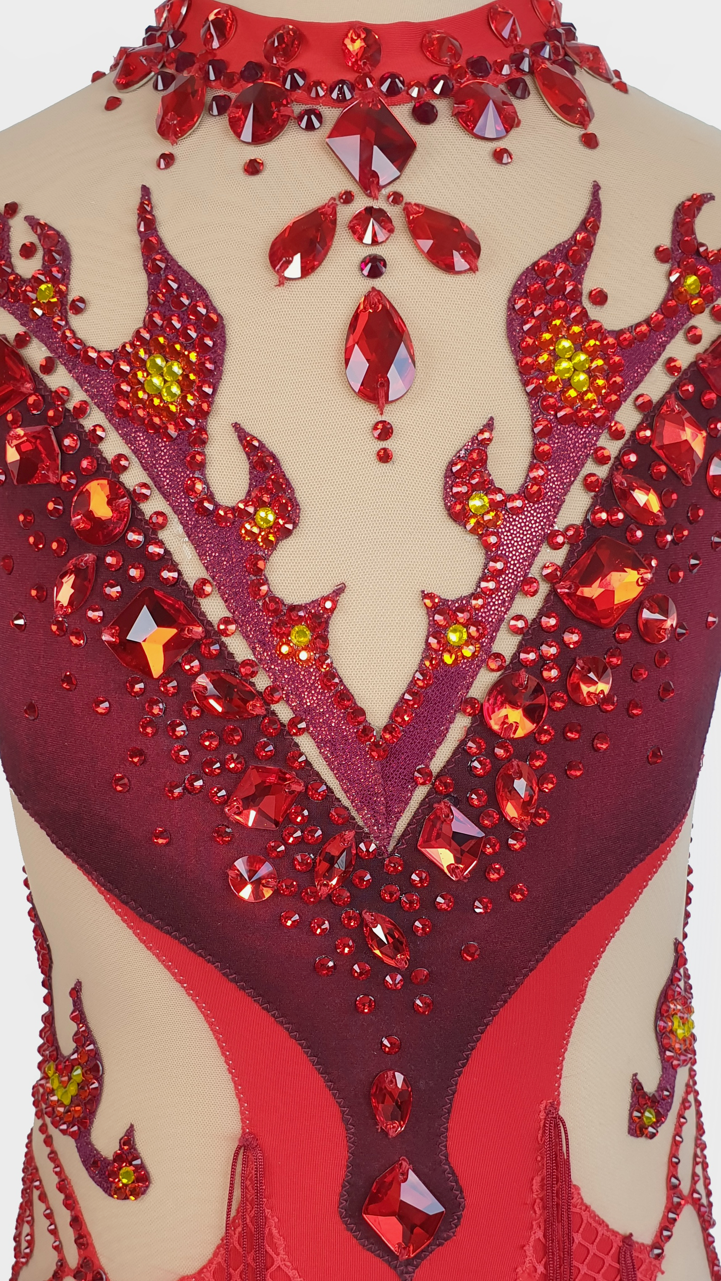 BRAND NEW UNWORN! MYR600 rental price Red Flame Leotard (MYR2,500 at Checkout Includes Security Deposit)