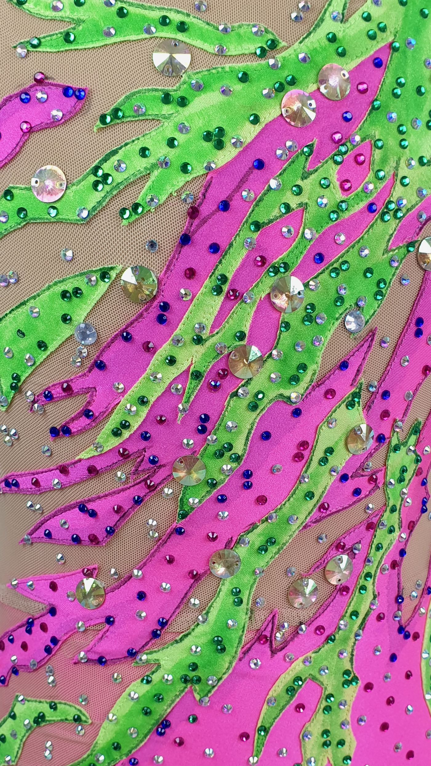 MYR300 rental price Neon Pink & Green Leotard (MYR550 at Checkout Includes Security Deposit)