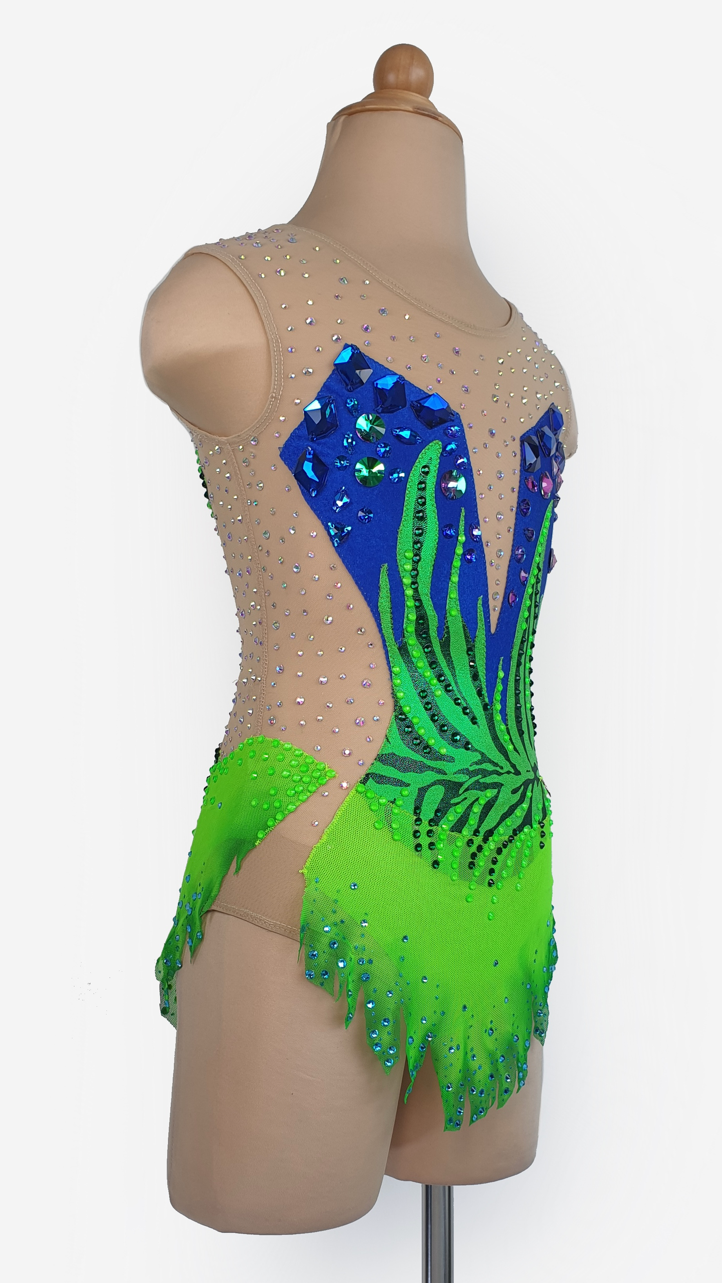 BRAND NEW UNWORN! MYR600 rental price Neon Green & Blue Leotard (MYR2,500 at Checkout Includes Security Deposit)
