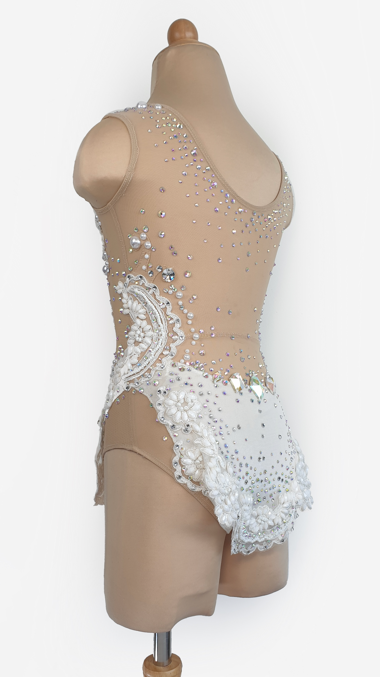 BRAND NEW UNWORN! MYR600 rental price White Lace Leotard (MYR2,500 at Checkout Includes Security Deposit)