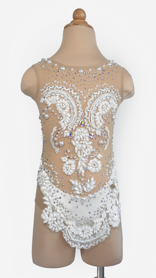 BRAND NEW UNWORN! MYR600 rental price White Lace Leotard (MYR2,500 at Checkout Includes Security Deposit)