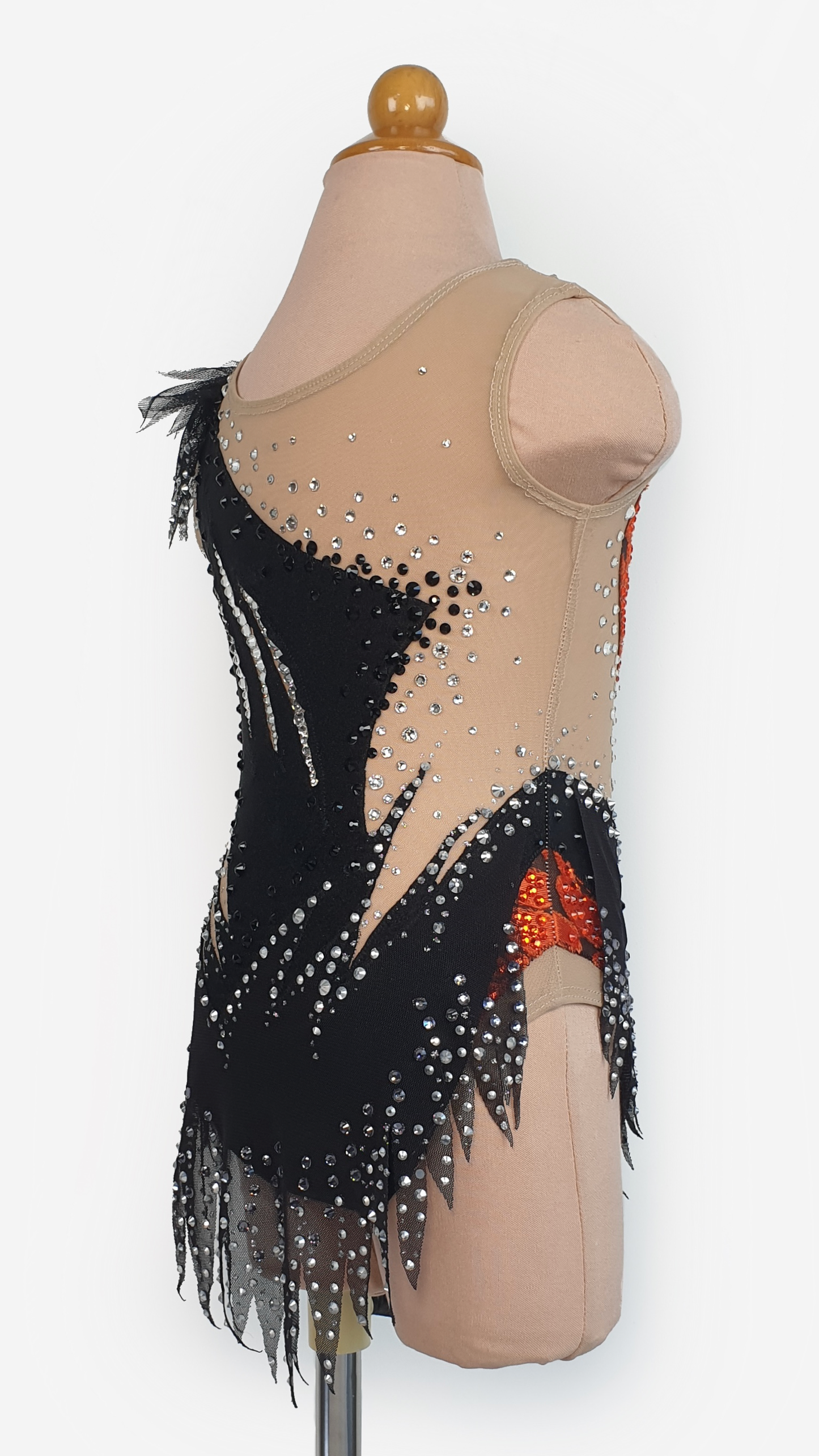 BRAND NEW UNWORN! MYR600 rental price Orange Black Tiger Eye Leotard (MYR2,500 at Checkout Includes Security Deposit)