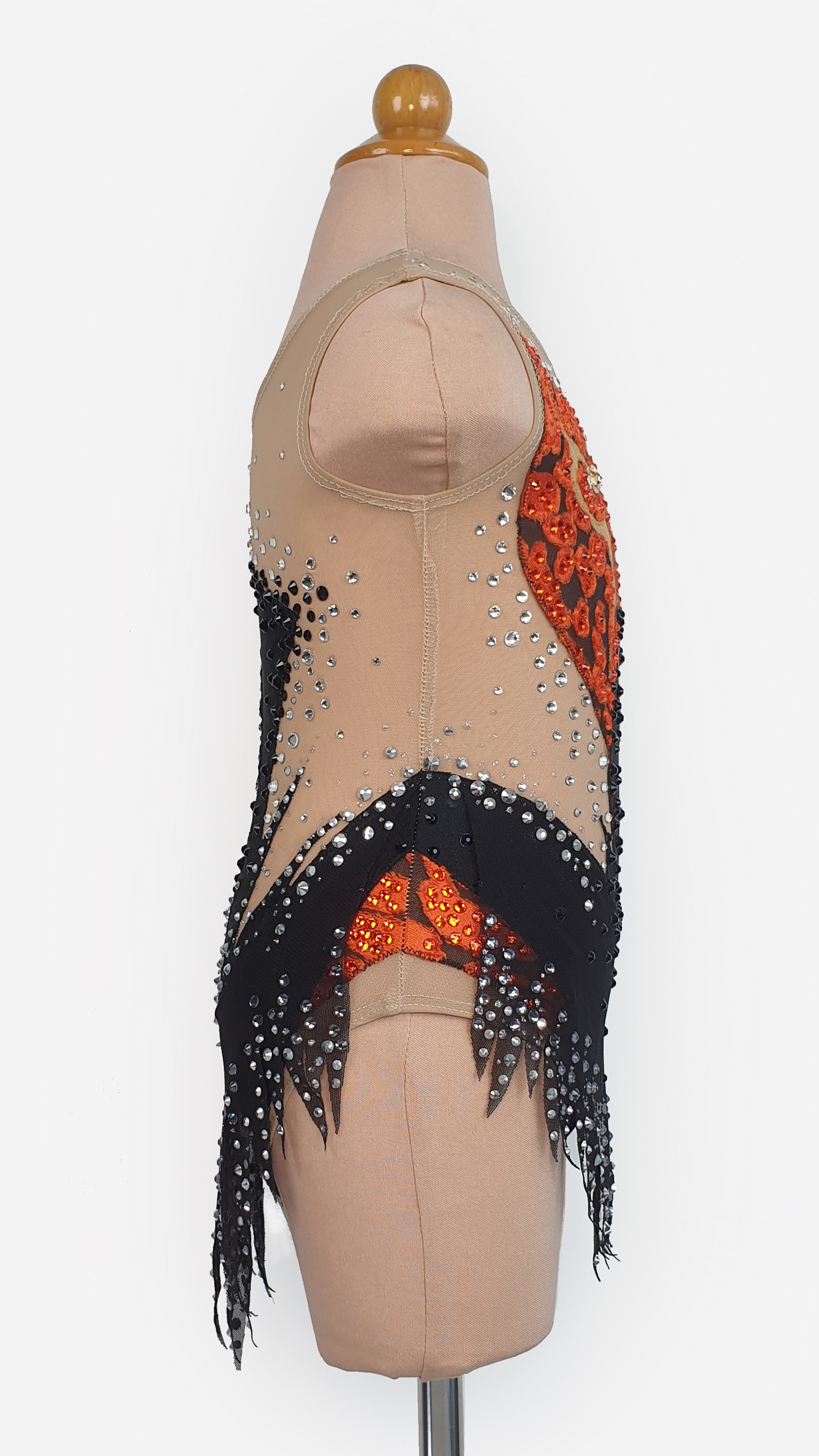 BRAND NEW UNWORN! MYR600 rental price Orange Black Tiger Eye Leotard (MYR2,500 at Checkout Includes Security Deposit)