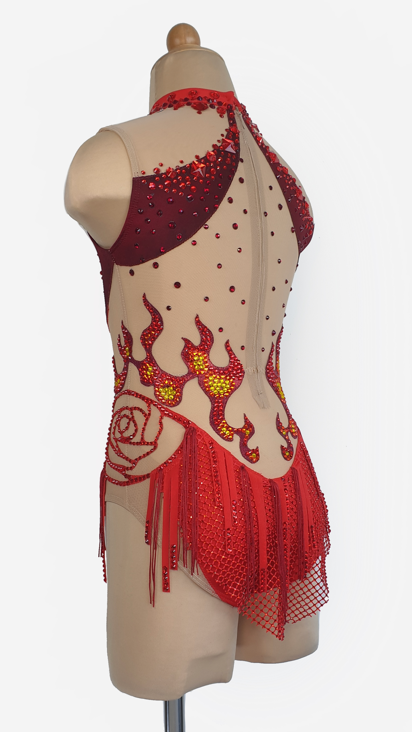 BRAND NEW UNWORN! MYR600 rental price Red Flame Leotard (MYR2,500 at Checkout Includes Security Deposit)