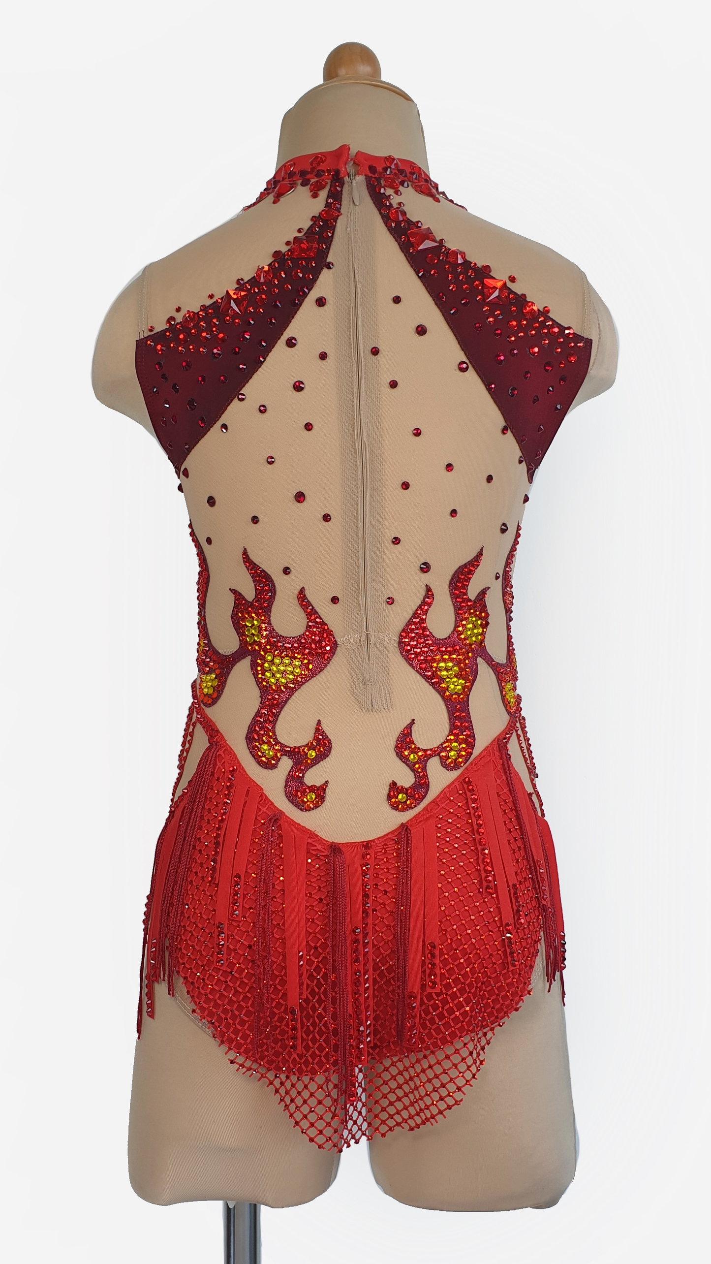 BRAND NEW UNWORN! MYR600 rental price Red Flame Leotard (MYR2,500 at Checkout Includes Security Deposit)