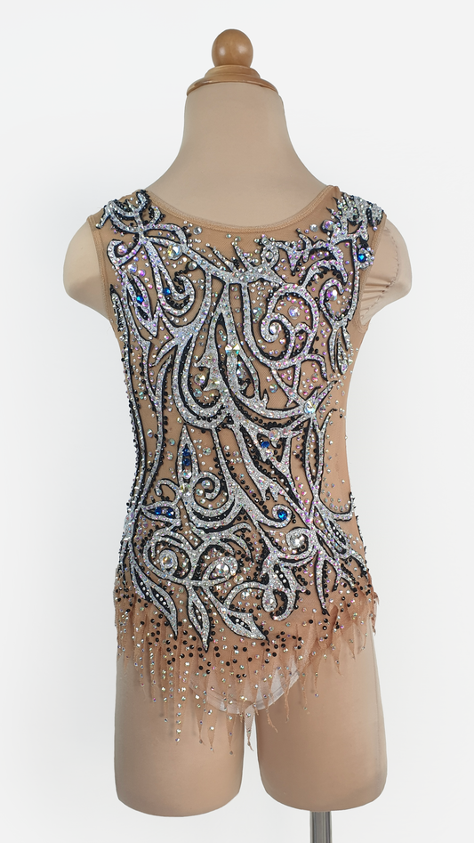 MYR350 rental price Silver Swirl Leotard (MYR1200 at Checkout Includes Security Deposit)