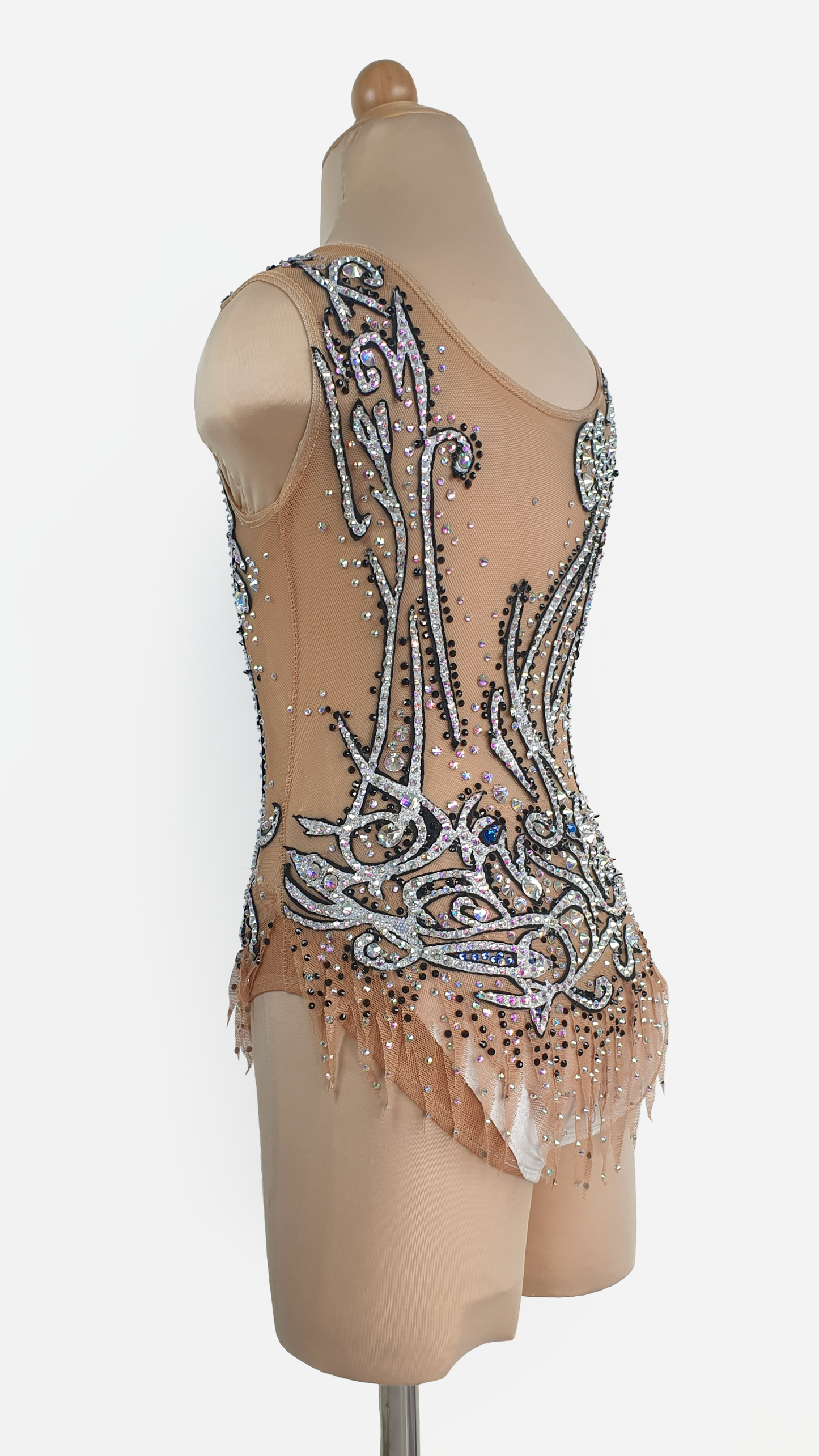 MYR350 rental price Silver Swirl Leotard (MYR1200 at Checkout Includes Security Deposit)
