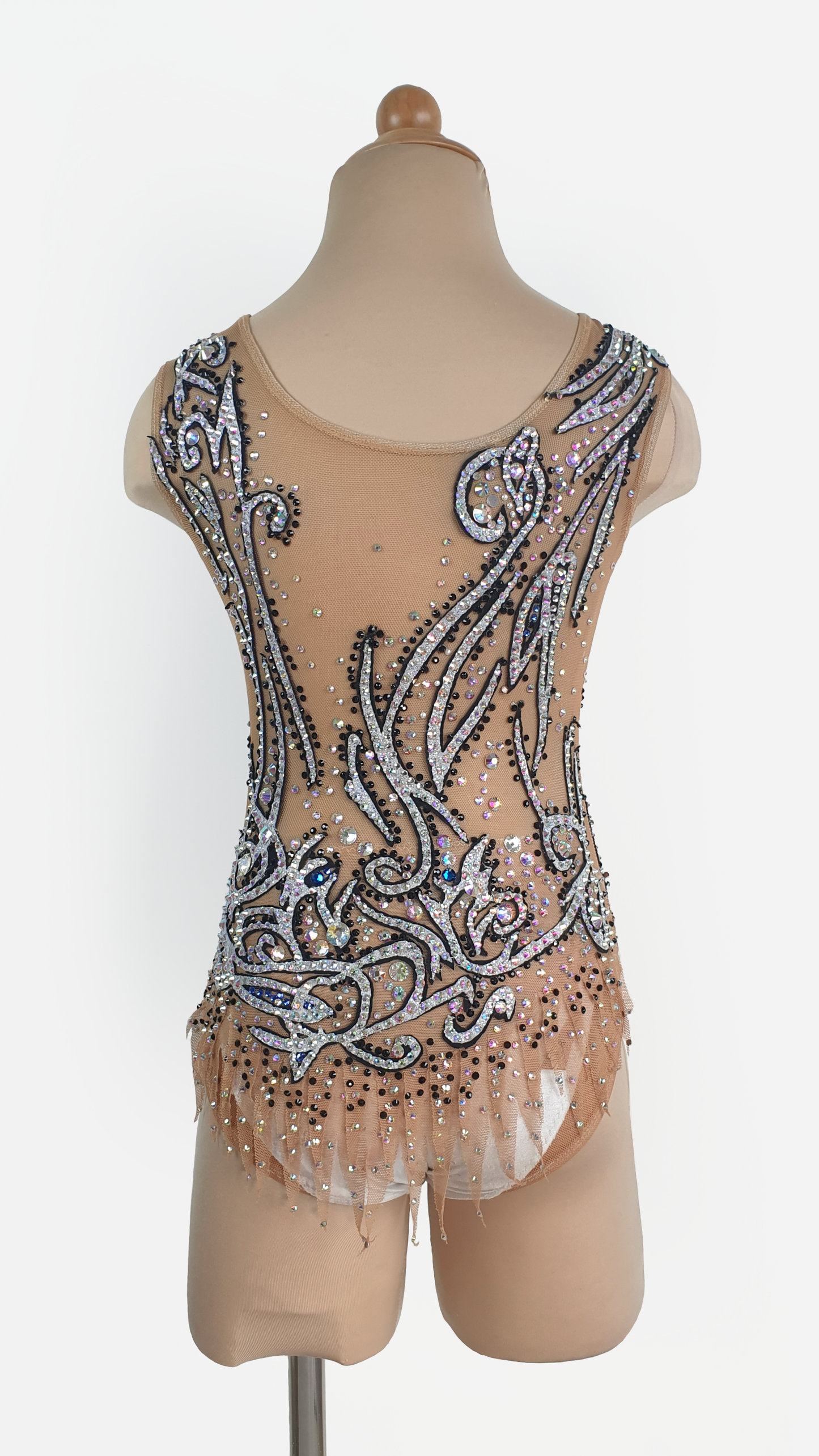 MYR350 rental price Silver Swirl Leotard (MYR1200 at Checkout Includes Security Deposit)