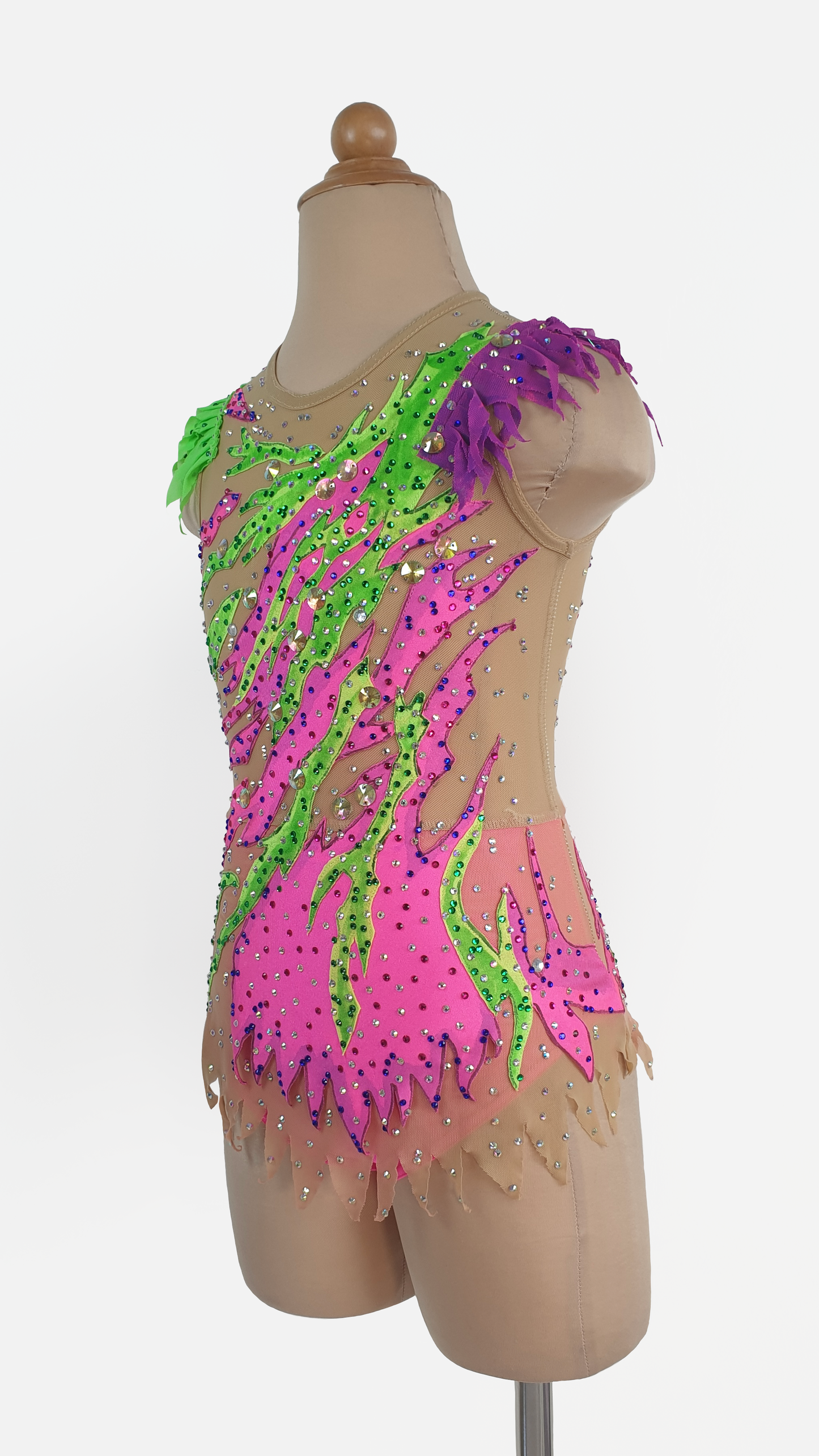 MYR300 rental price Neon Pink & Green Leotard (MYR550 at Checkout Includes Security Deposit)