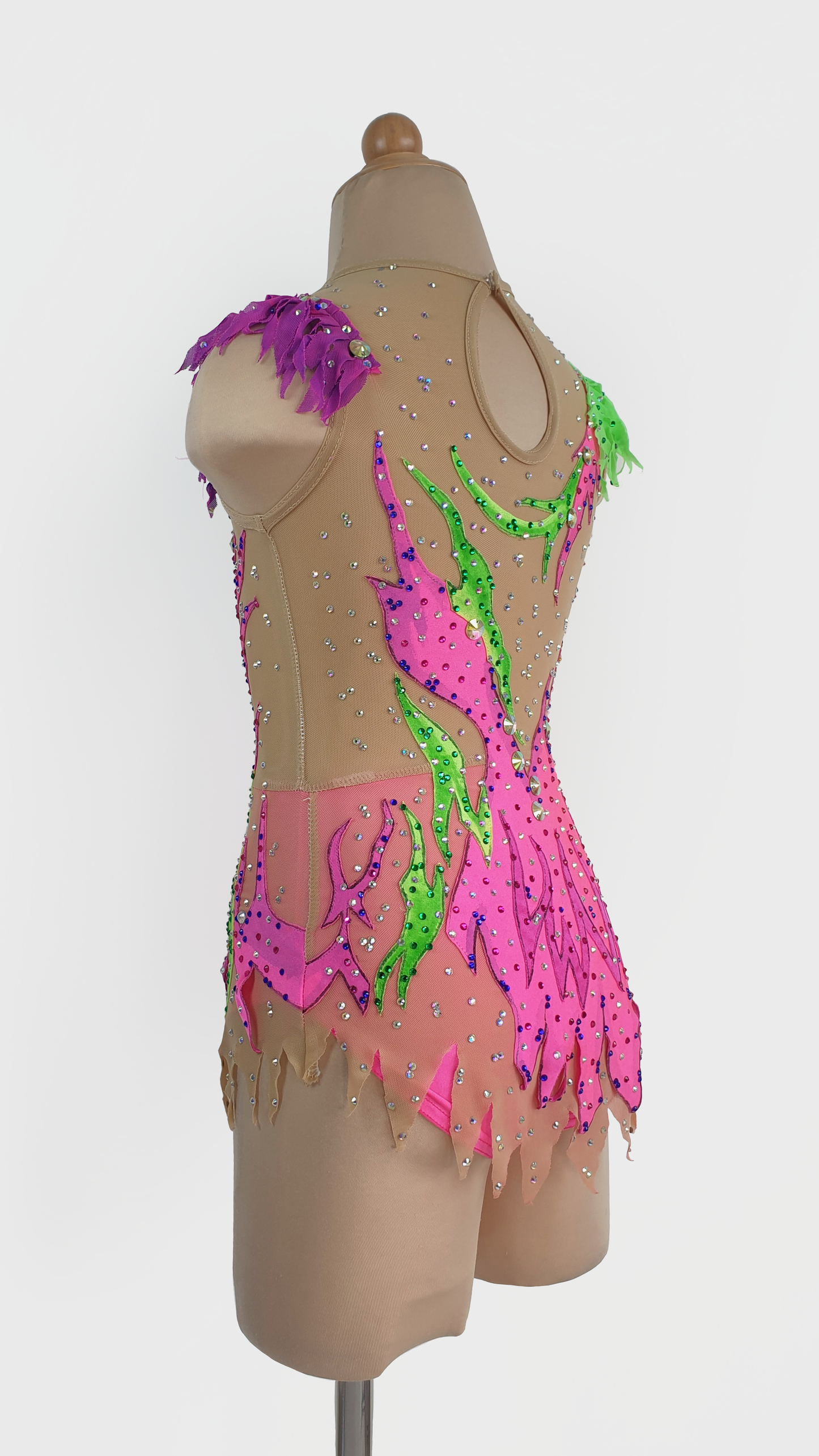 MYR300 rental price Neon Pink & Green Leotard (MYR550 at Checkout Includes Security Deposit)