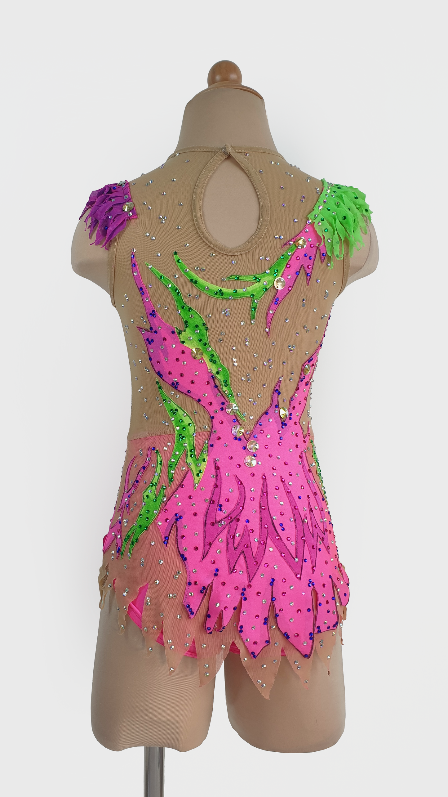 MYR300 rental price Neon Pink & Green Leotard (MYR550 at Checkout Includes Security Deposit)