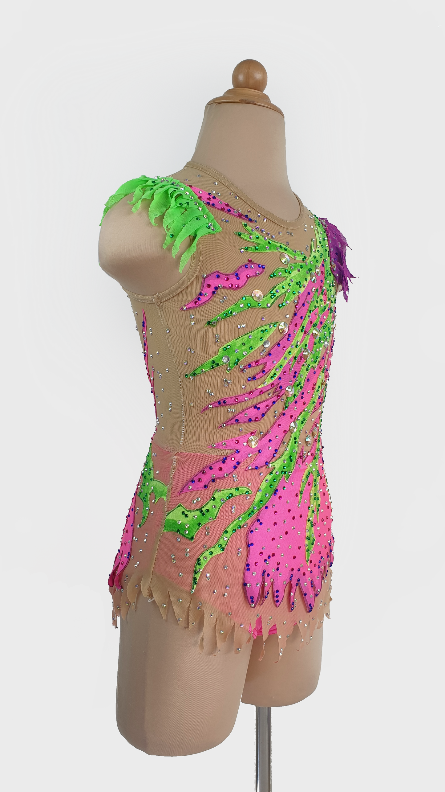 MYR300 rental price Neon Pink & Green Leotard (MYR550 at Checkout Includes Security Deposit)