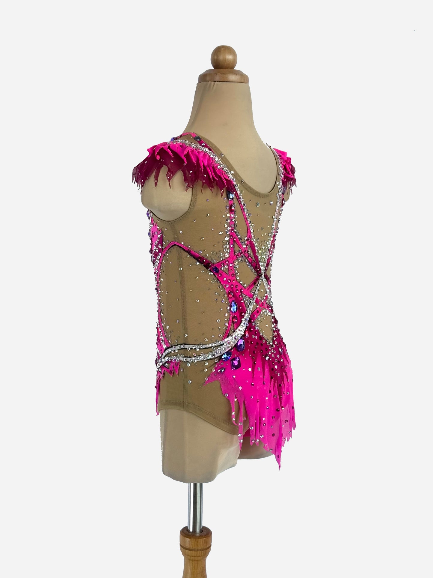 MYR350 rental price Fuchsia Flame Leotard (MYR1000 at Checkout Includes Security Deposit)