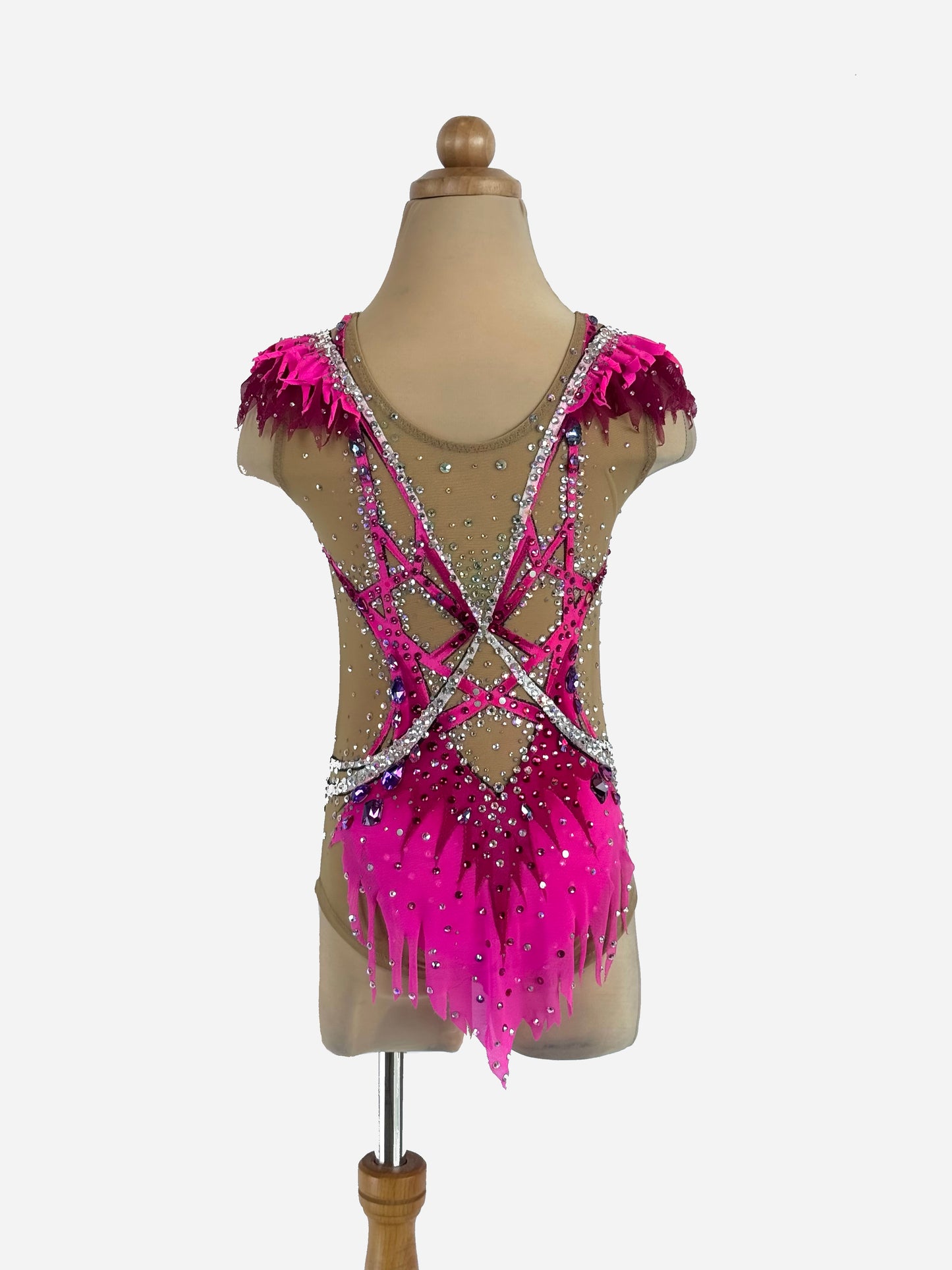 MYR350 rental price Fuchsia Flame Leotard (MYR1000 at Checkout Includes Security Deposit)
