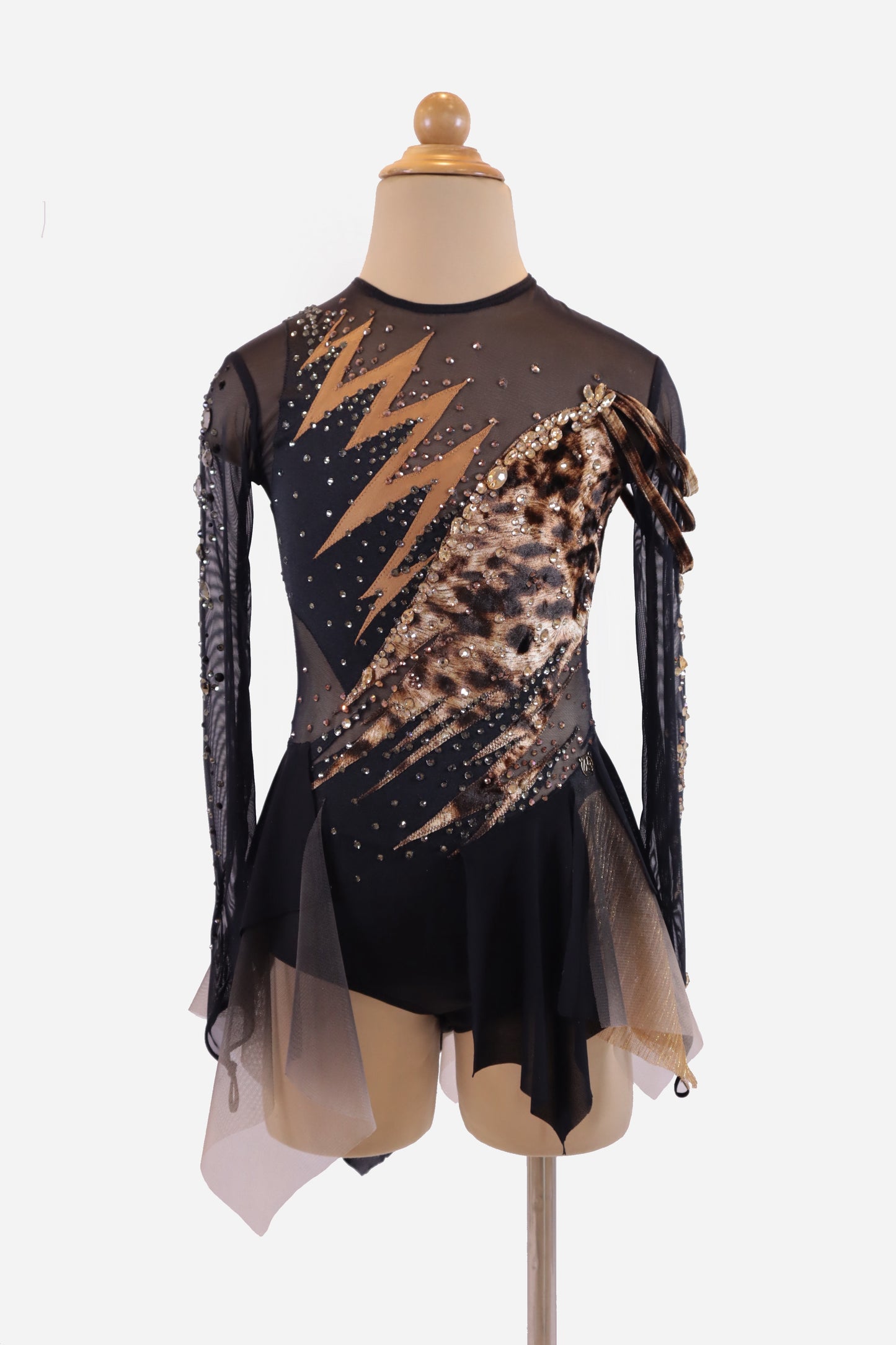 Black Safari Ice Skating Leotard