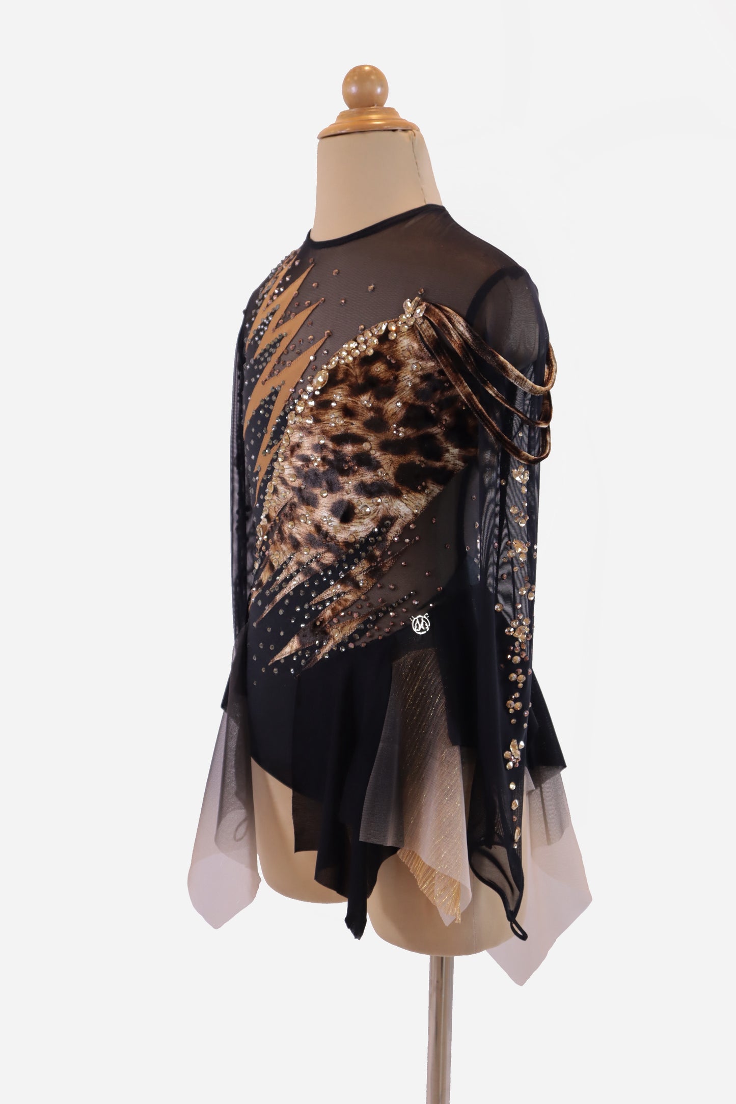 Black Safari Ice Skating Leotard