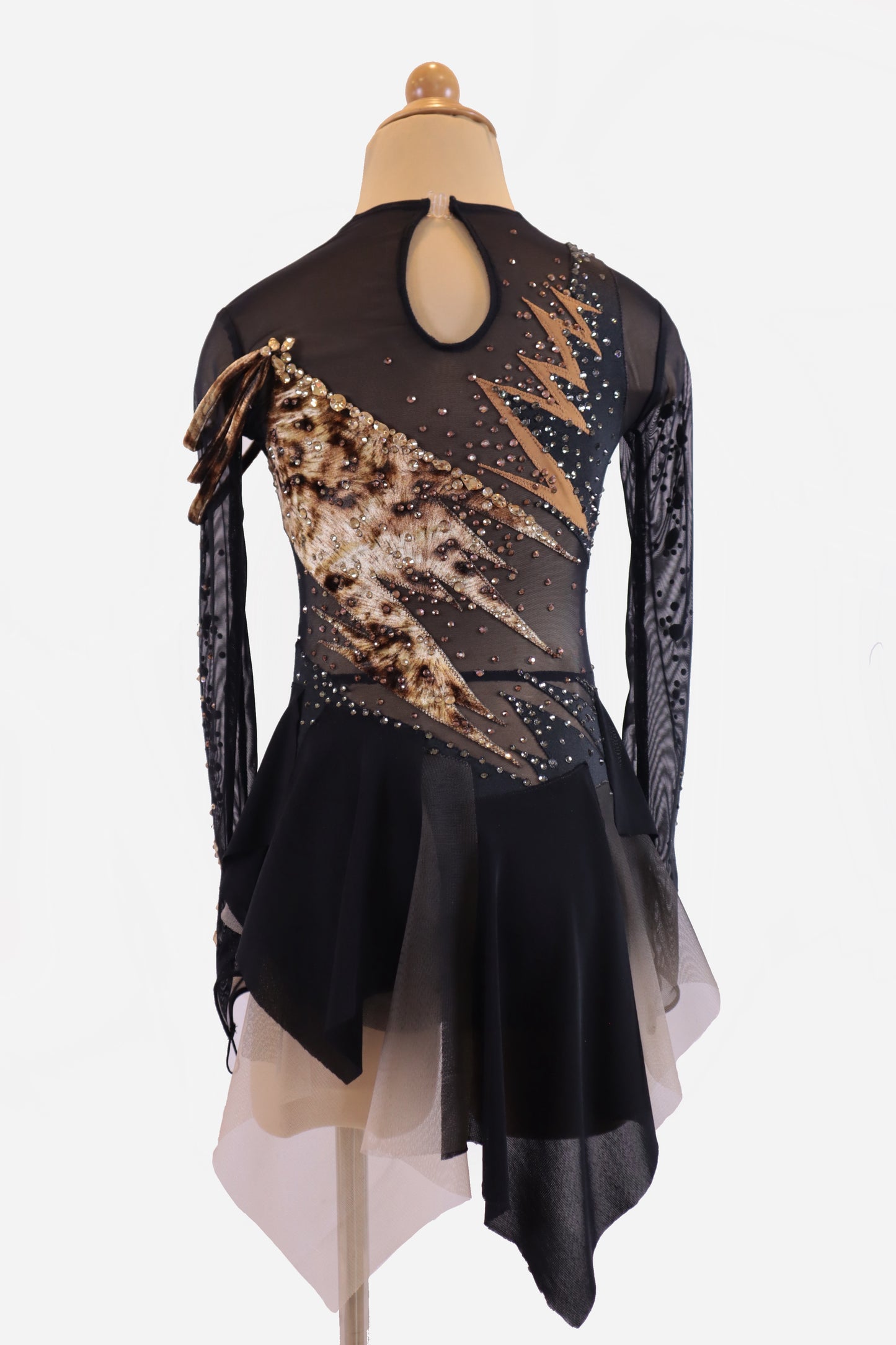 Black Safari Ice Skating Leotard