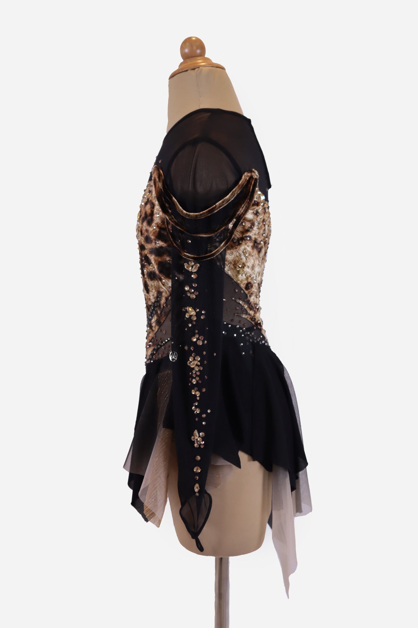 Black Safari Ice Skating Leotard