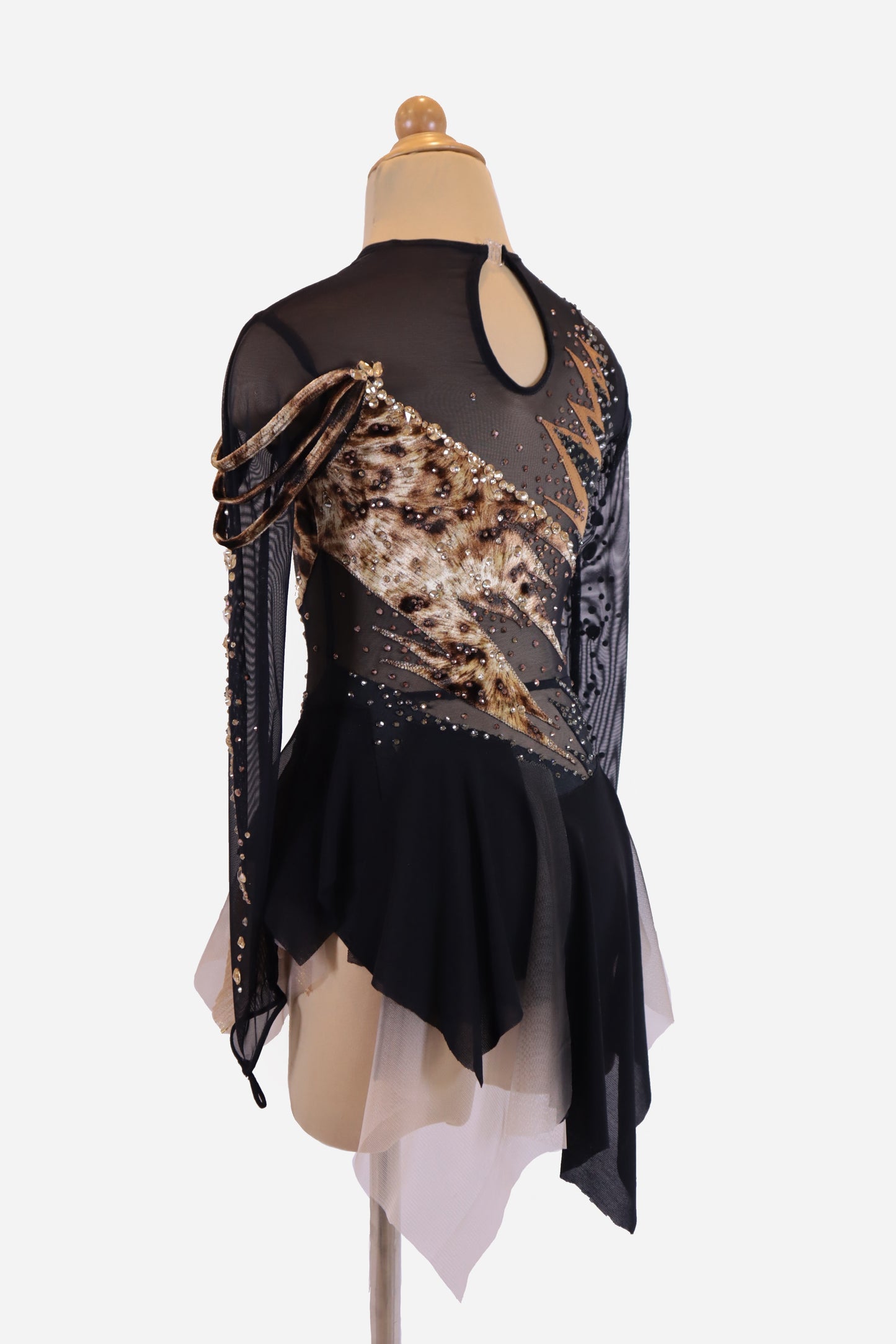 Black Safari Ice Skating Leotard