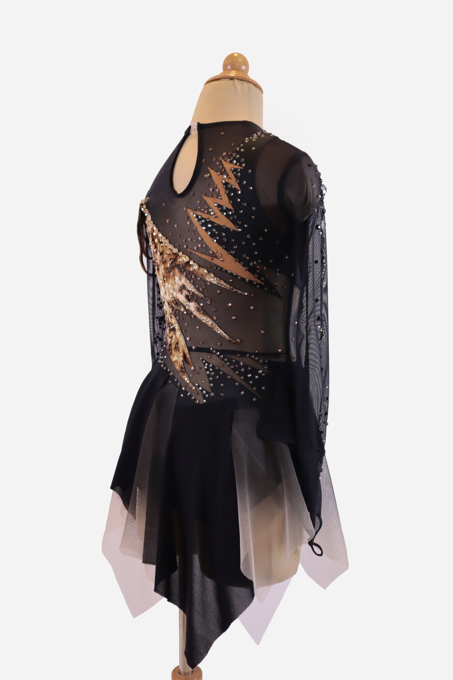 Black Safari Ice Skating Leotard