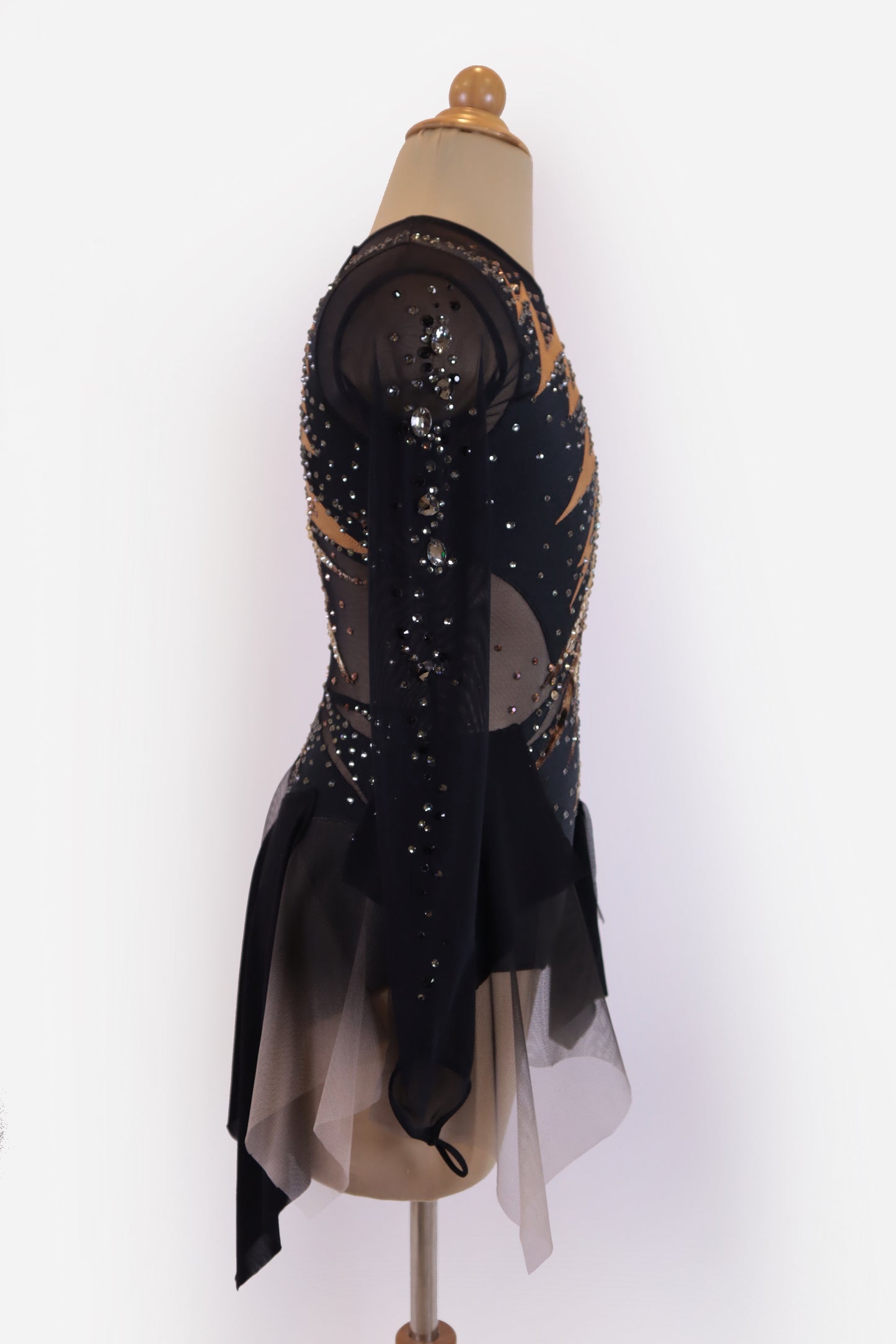 Black Safari Ice Skating Leotard