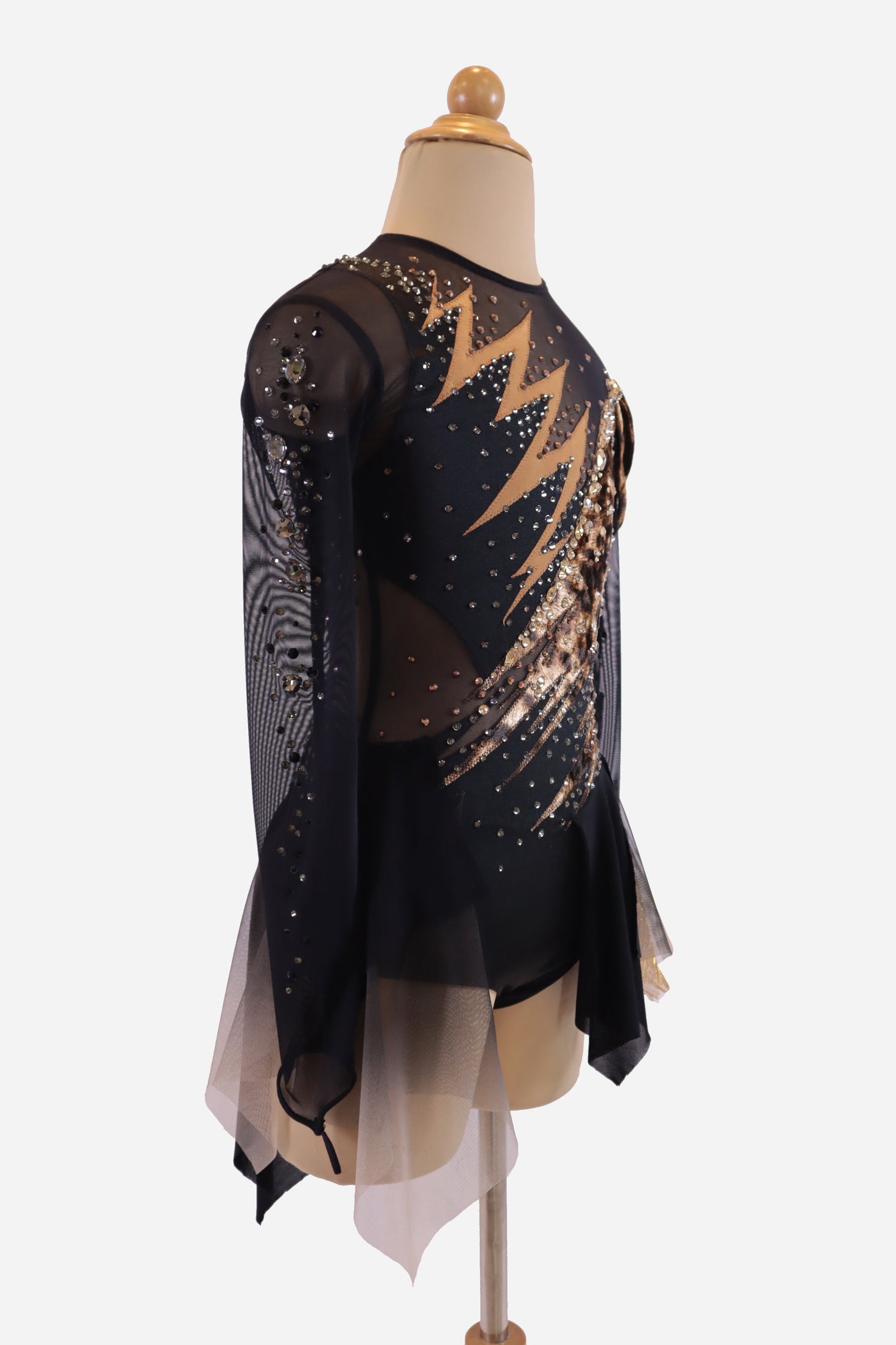 Black Safari Ice Skating Leotard