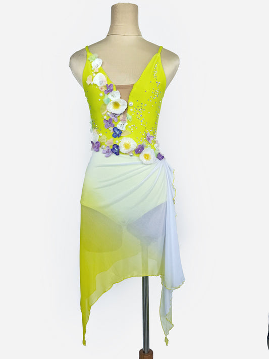 Yellow Sunshine Ice Skating Leotard