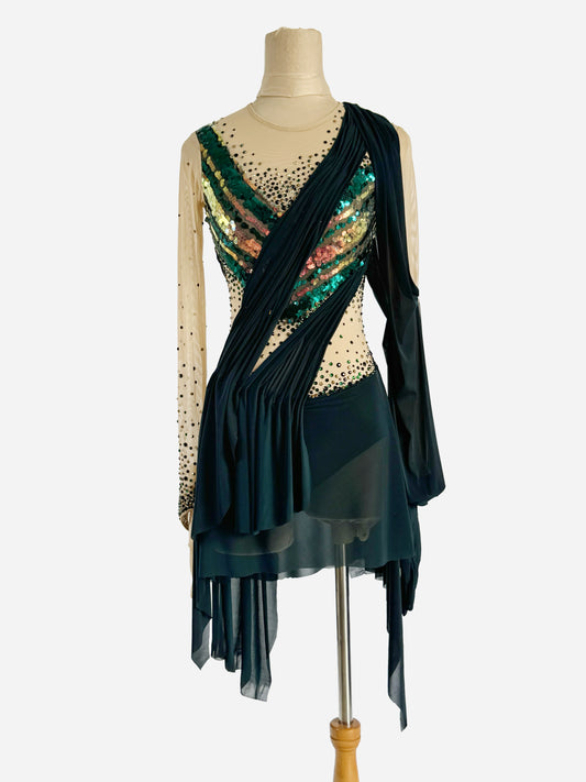 Celestia Teal Sequin Leotard