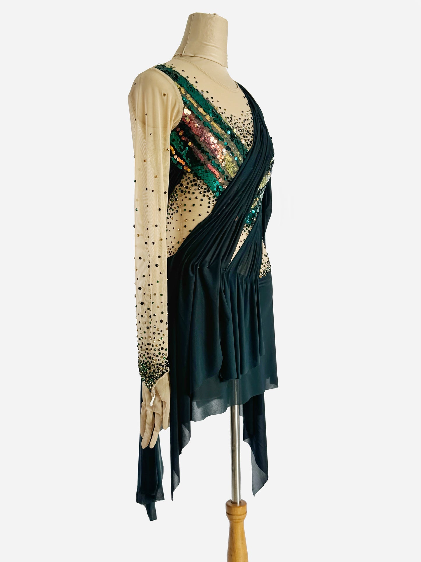 Celestia Teal Sequin Leotard