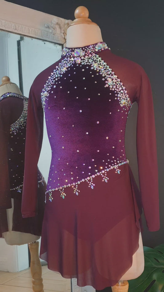 BRAND NEW UNWORN! MYR600 rental price Purple Plum Leotard (MYR2,500 at Checkout Includes Security Deposit)