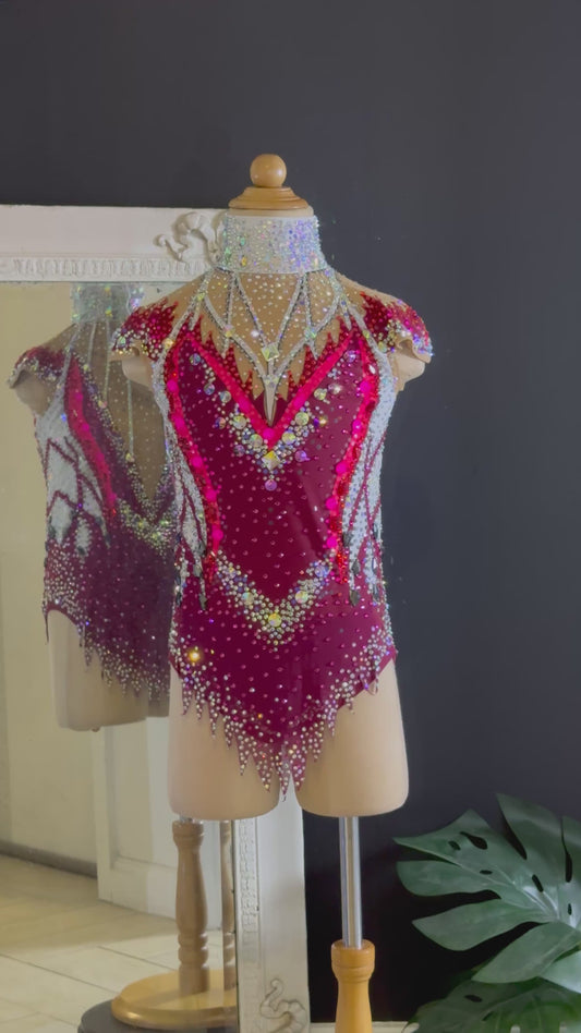 Wine Sparkle RG Leotard