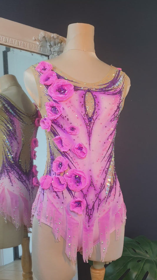 MYR400 rental price Floral Cascade Leotard (MYR1800 at Checkout Includes Security Deposit)