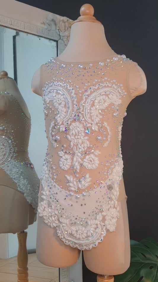 BRAND NEW UNWORN! MYR600 rental price White Lace Leotard (MYR2,500 at Checkout Includes Security Deposit)