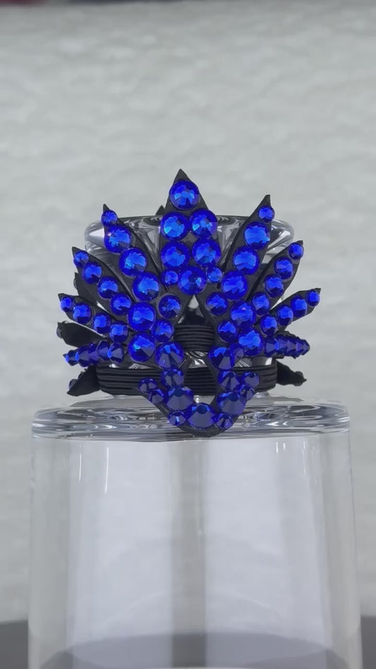 Sapphire Flame twin hair crown