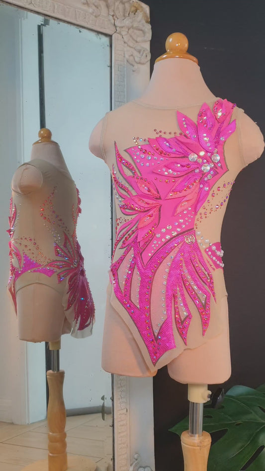 BRAND NEW UNWORN! MYR600 rental price Pink Leaf Leotard (MYR2,500 at Checkout Includes Security Deposit)