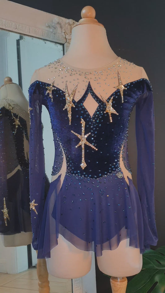 BRAND NEW UNWORN! MYR600 rental price Blue Star Leotard (MYR2,500 at Checkout Includes Security Deposit)